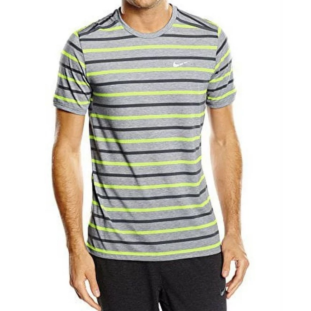 NIKE RUNNING DRI-FIT STRIPED TOP  SIZE S